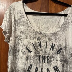 Women’s Black and Cream Graphic Tee